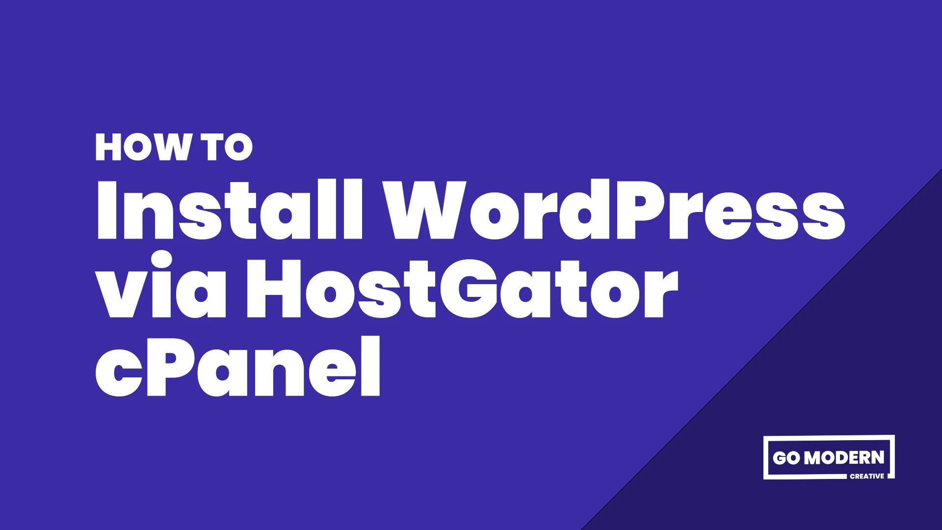 How to Install WordPress via your cPanel